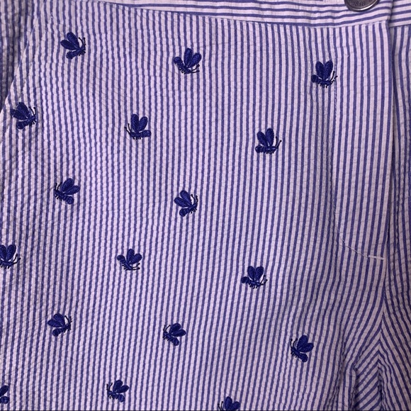 BROOKS BROTHERS Seersucker Embroidered Bee Shorts - Picture 3 of 15